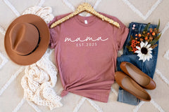 Mama Est Shirt, Custom Mama Shirt, Mama Est Custom, Mother Shirt Gift, Personalized Mama Shirt, Mom Established Shirt, Gift for Her