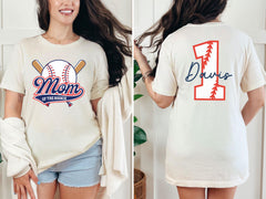 Custom Mom Of The Rookie T-Shirt - Custom Name - Rookie of The Birthday Tee - 1st Birthday - Boy Birthday Shirt - Baseball Birthday Tee