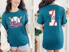 Custom Mom Of The Rookie T-Shirt - Custom Name - Rookie of The Birthday Tee - 1st Birthday - Boy Birthday Shirt - Baseball Birthday Tee
