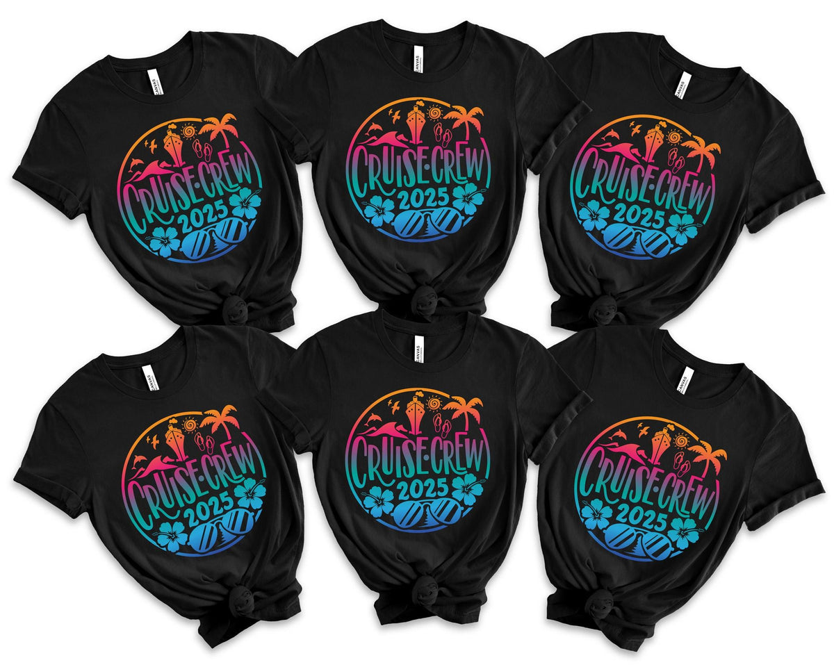 Cruise Crew 2025 T-Shirts - Matching Cruise Tees - Friends Cruise - Cruise Squad 2025 - Family Trip 2025 - Girls Cruise - Girls Trip Gift