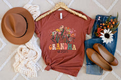 Grandma Established 2025 Shirt, Retro Grandma Mothers Day Shirt, Wildflower Grandma Shirt, Grandma To Be Shirt, Cute Gift For New Grandma