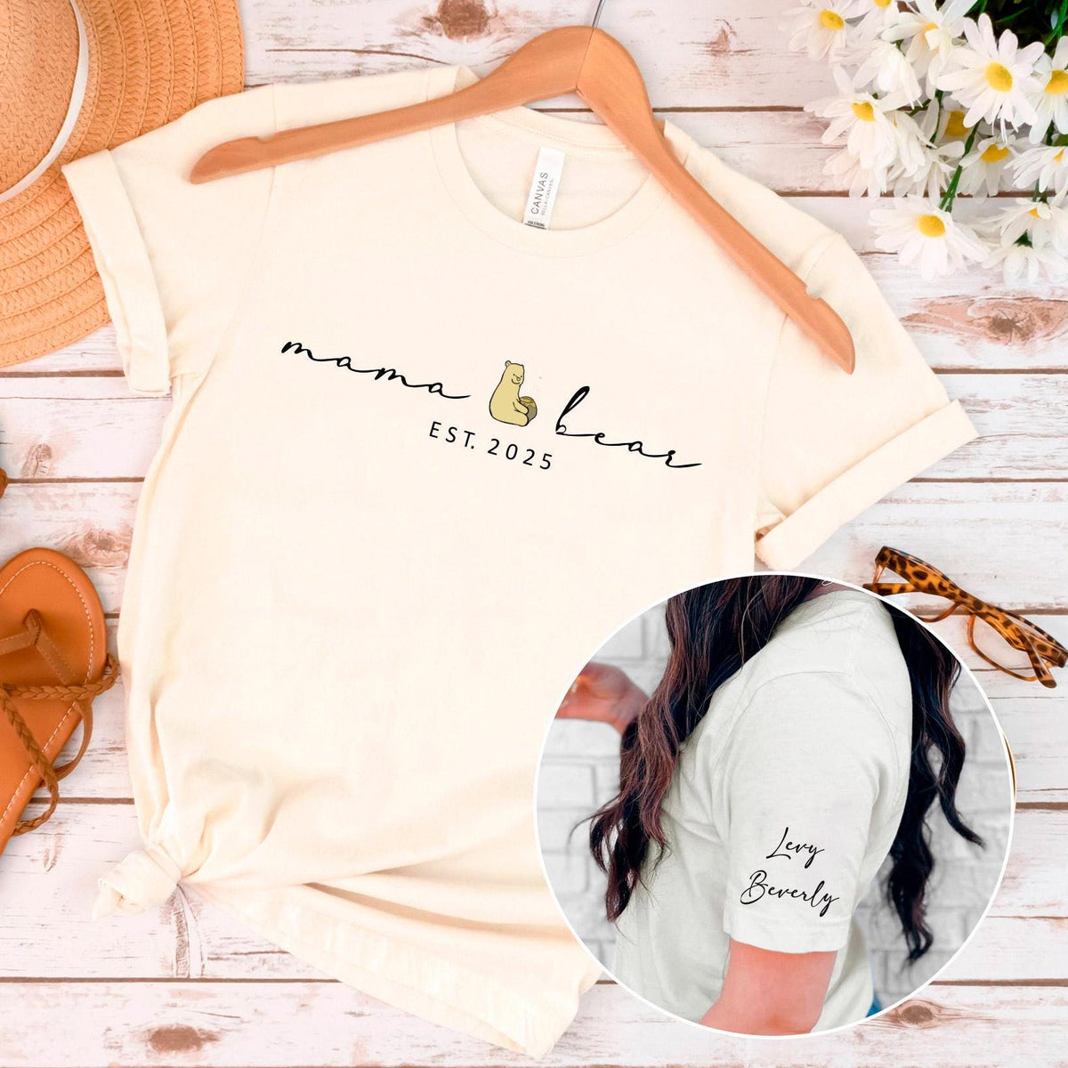 Mama Bear Shirt, Mother's Day Gift, New Mom Shirt, Custom Mama bear Shirt, Gift for Mom, Cute Custom Mom Shirt, Cute Mama T-Shirt
