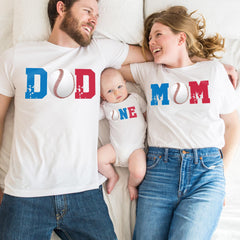 1st Birthday Baseball - First Birthday Toddler Shirt - Family Crew T-Shirts - Birthday Baby Bodysuit - Baseball Theme - Birthday crew