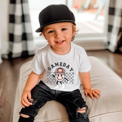 Baseball Game Day Kids T-Shirt - Game Day Baby Bodysuit - Cute Baseball Season - Retro Baseball Toddler Shirt - Baseball Mascot