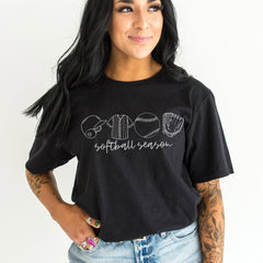 Softball Season T-Shirt - Softball Mom Gift - Softball Team Tee - Softball Game Day - Women's softball Shirt - Softball Fan Tee - Sports Mom