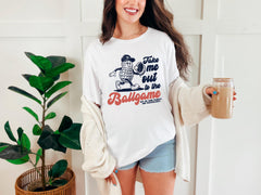 Take Me Out To The Ballgame - Baseball Mom T-Shirt - Retro Baseball Tee - Funny Baseball Gift - Game Day Shirt - Baseball Lover Tee - Peanut