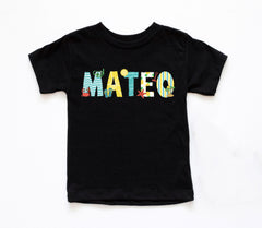 Custom Summer T-Shirts - Personalized Name Shirt - Alphabet Letter Name - Kids Vacation Tee - Personalized Beach Tee - Pool Party Shirt
