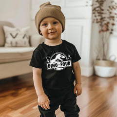 Dino Four T-Shirt - Dinosaur Birthday Tee - Birthday Saurus Shirt - Fourth Birthday Tee - Rex 4th Birthday Outfit - Four Years Old