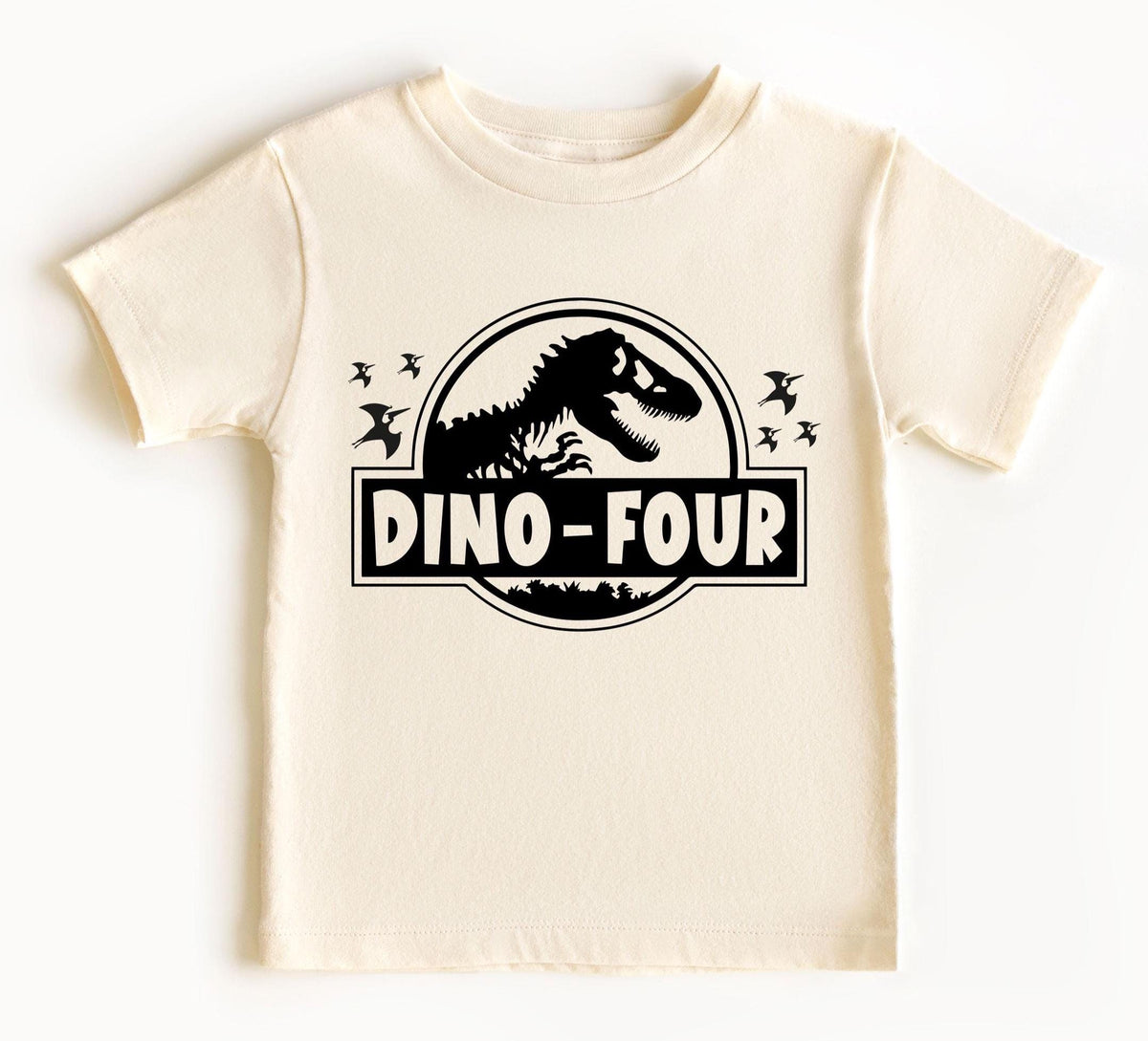 Dino Four T-Shirt - Dinosaur Birthday Tee - Birthday Saurus Shirt - Fourth Birthday Tee - Rex 4th Birthday Outfit - Four Years Old