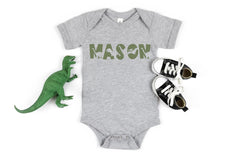 Custom Dinosaur T-Shirt -  Personalized Name Tee - Trendy Dinosaur Kids Shirt - Dino Lover Tee - Kindergarten School Shirt