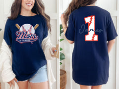 Custom Mom Of The Rookie T-Shirt - Custom Name - Rookie of The Birthday Tee - 1st Birthday - Boy Birthday Shirt - Baseball Birthday Tee
