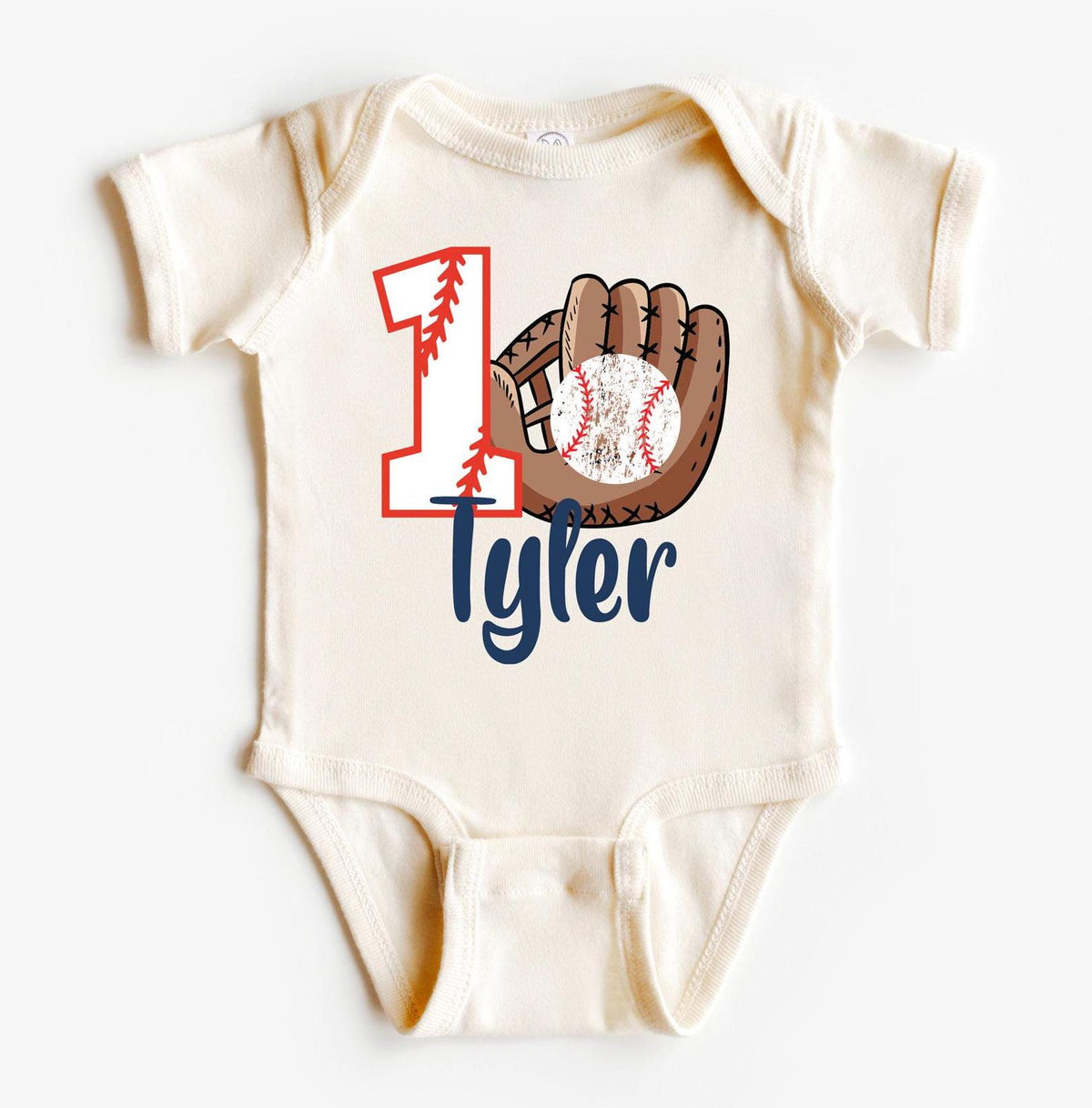 Custom Baseball First Birthday - Custom Name T-Shirt - Personalized 1st Birthday  - Baseball Party Bodysuit - Boys Birthday  - One Birthday