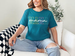 Mama T-Shirt - Mama Fluorescent Color Tee - Mothers Day Gift - Neon Mama Shirt - Birthday Gift - Gift For Her -  Mom Pregnancy Gift