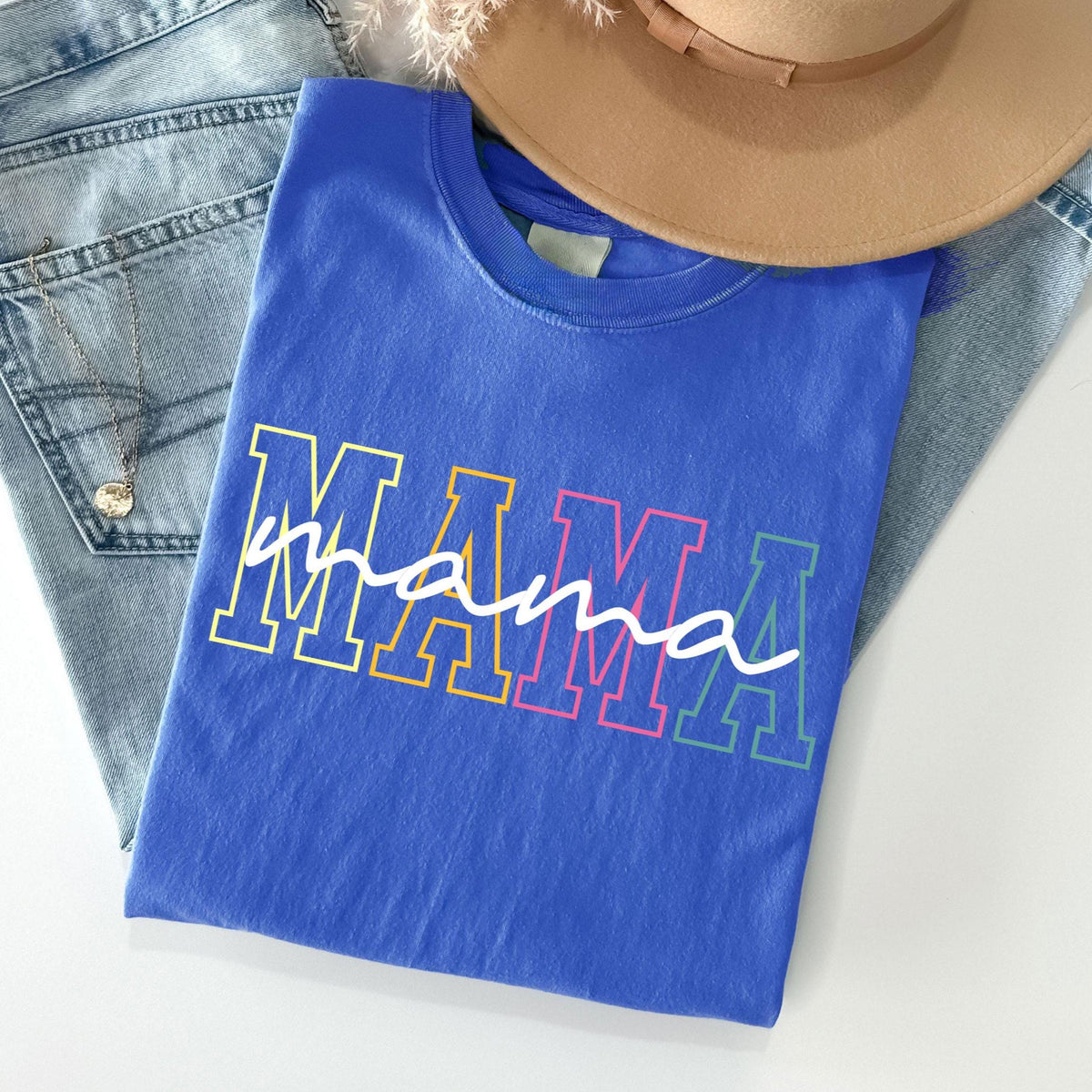 Mama T-Shirt - Mama Fluorescent Color Tee - Mothers Day Gift - Neon Mama Shirt - Birthday Gift - Gift For Her -  Mom Pregnancy Gift
