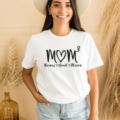 Custom Mom T-Shirt - Gift for Mom - Mothers Day Gift - Personalized Mom Tee - Kids Names Shirt - Mom Heart Shirt - Children Names - New Mom