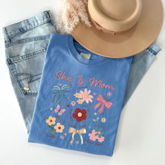 Coquette She Is Mom T-Shirt - Motherhood Tee - Mothers Day Gift - Inspirational Mom Shirt - Christian Tee - Bible Verse T-Shirt