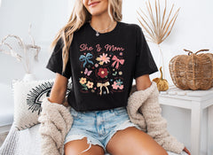 Coquette She Is Mom T-Shirt - Motherhood Tee - Mothers Day Gift - Inspirational Mom Shirt - Christian Tee - Bible Verse T-Shirt