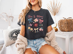 Coquette She Is Mom T-Shirt - Motherhood Tee - Mothers Day Gift - Inspirational Mom Shirt - Christian Tee - Bible Verse T-Shirt