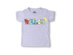 Custom Summer T-Shirts - Personalized Name Shirt - Alphabet Letter Name - Kids Vacation Tee - Personalized Beach Tee - Pool Party Shirt