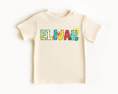 Custom Summer T-Shirts - Personalized Name Shirt - Alphabet Letter Name - Kids Vacation Tee - Personalized Beach Tee - Pool Party Shirt