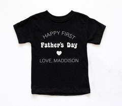 Happy First Fathers Day Bodysuit - Personalized Fathers Day Toddler Shirt - Natural Bodysuit - Gift from Daughter - Gifts for New Dad