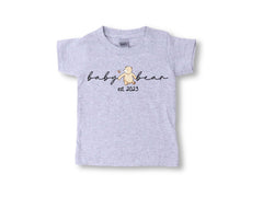 Baby Bear Est. Bodysuit - Announcement Bear - Cute Bear Baby Toddler Shirt - Newborn Baby Clothes - Baby Gender Kids Tee - Baby Shower Gift