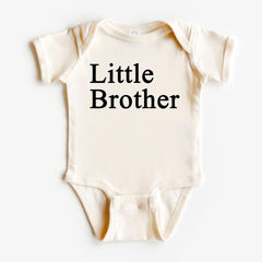 Little Brother Bodysuit - Lil Brother Toddler Shirt - Natural Kids Tee - Retro Brother Gift - Cute Lil Bro Youth T-Shirt - Baby Gift