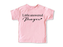 Little Answered Prayer Bodysuit - Religious Toddler Shirt - Natural Bodysuit - Christian Baby  Kids Tee - Blessed Baby Youth T-Shirt