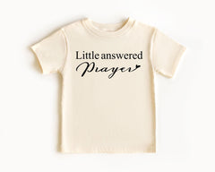 Little Answered Prayer Bodysuit - Religious Toddler Shirt - Natural Bodysuit - Christian Baby  Kids Tee - Blessed Baby Youth T-Shirt