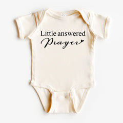 Little Answered Prayer Bodysuit - Religious Toddler Shirt - Natural Bodysuit - Christian Baby  Kids Tee - Blessed Baby Youth T-Shirt