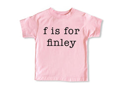 Custom Letter Is For Name Bodysuit - Personalized Child's Name - Back To School Toddler Shirt - natural Bodysuit - First Day Of School Tee