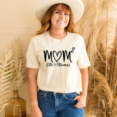 Custom Mom T-Shirt - Gift for Mom - Mothers Day Gift - Personalized Mom Tee - Kids Names Shirt - Mom Heart Shirt - Children Names - New Mom