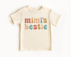 Mimi's Bestie Bodysuit - Funny Baby Tee - Baby Shower Gift - Gift from Mimi - Minimalist Baby Clothes - Kids Natural Shirt
