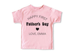Happy First Fathers Day Bodysuit - Personalized Fathers Day Toddler Shirt - Natural Bodysuit - Gift from Daughter - Gifts for New Dad