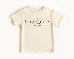 Baby Bear Est. Bodysuit - Announcement Bear - Cute Bear Baby Toddler Shirt - Newborn Baby Clothes - Baby Gender Kids Tee - Baby Shower Gift