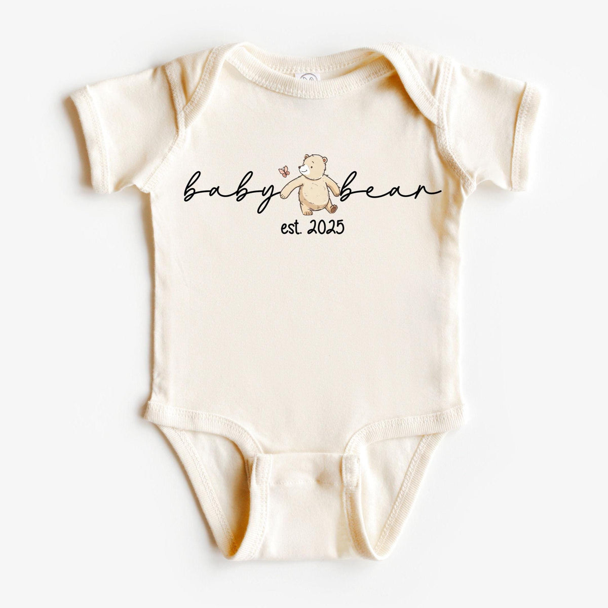 Baby Bear Est. Bodysuit - Announcement Bear - Cute Bear Baby Toddler Shirt - Newborn Baby Clothes - Baby Gender Kids Tee - Baby Shower Gift