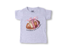 Huddles & Cuddles Football Bodysuit -  Baby Girl Football Toddler Shirt - Cute Game Day Kids Tee - Natural Girls Youth T-Shirt Tee for Girls