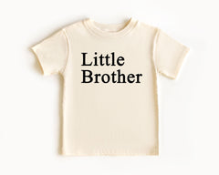 Little Brother Bodysuit - Lil Brother Toddler Shirt - Natural Kids Tee - Retro Brother Gift - Cute Lil Bro Youth T-Shirt - Baby Gift