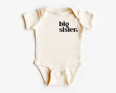 Big Sister Announcement Shirt – Natural Toddler Tee, Pregnancy Reveal Tee for Toddler, Youth or Babies