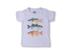 Patriotic Bass Toddler Shirt - Boys fishing Kids Tee - American Flag Youth T-Shirt -  4th Of July Bodysuit - Boy Summer T-Shirt