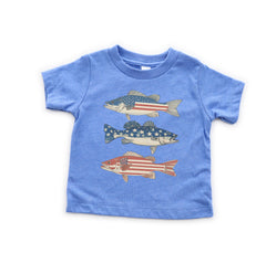 Patriotic Bass Toddler Shirt - Boys fishing Kids Tee - American Flag Youth T-Shirt -  4th Of July Bodysuit - Boy Summer T-Shirt