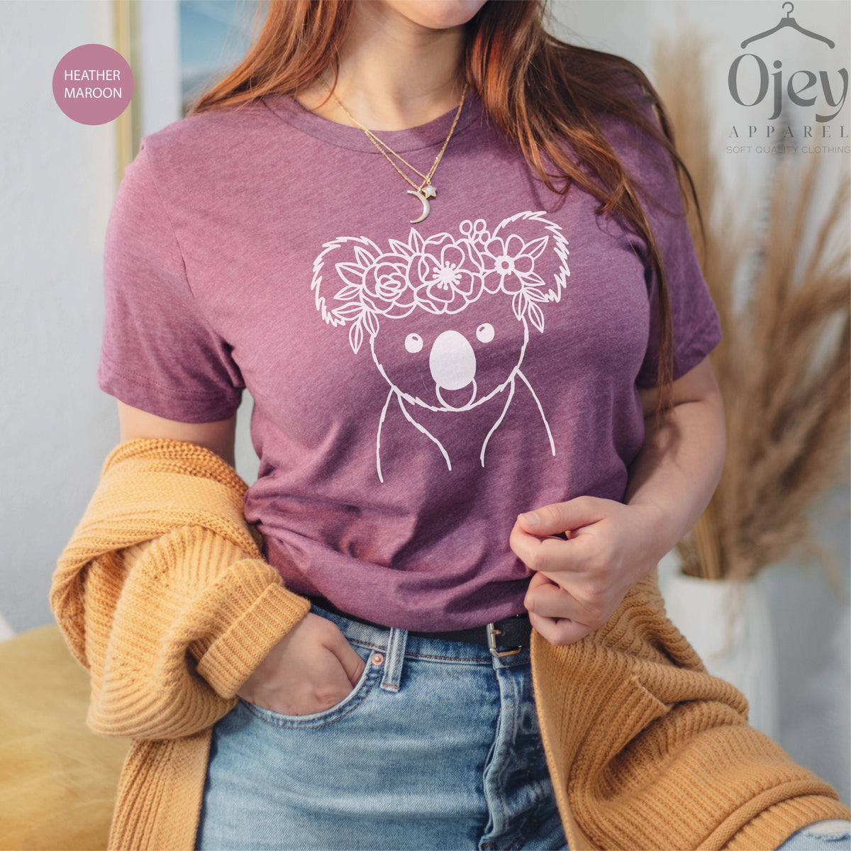 Koala Shirt, Floral Koala Shirt, Koala Shirt for Girls, Family Koala Shirts, Matching Koala Shirts, Floral Crown Koala, Koala Gift Shirt