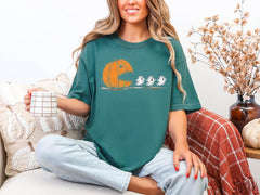 Comfort Colors Pumpkin Ghost Shirt - Spooky Ghost Shirt - Fall Pumpkin Shirt - Funny Halloween Ghost Shirt - Funny Pumpkin Shirt