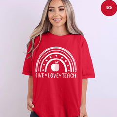 Comfort Colors® Teacher Shirt,  Live Love Teach Shirt, Teacher Shirt, Gift for Teacher, Teacher Life Shirt, Teacher Lover Shirt