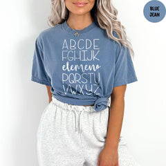 Comfort Colors® Teacher Shirt, ABC Elemeno Shirt, Kindergarten Teacher Shirt, Elemeno Shirt, Alphabet Shirt, Preschool Teacher Shirt