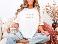 Comfort Colors® Pumpkin Crew Shirts - Pumpkin Patch Shirts - Fall Pumpkin T-Shirts - Unisex Pumpkin Shirt - Autumn Fall Shirts - Minimalist