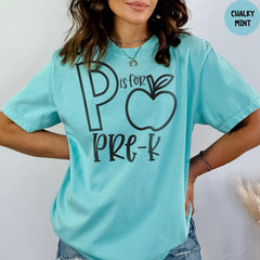 Comfort Colors® Pre-K Teacher Shirts, P is for Pre-k, Kindergarten Shirt, Teacher Shirt, Teacher Appreciation, Gift For Teachers