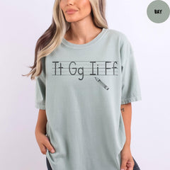 Comfort Colors® Funny Teacher Shirt, Black Board Shirt, Tt Gg Ii Ff Teacher Shirt, Teaching Shirt, First Day Of School Shirt