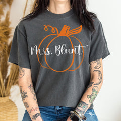 Comfort Colors® Custom Fall Teacher Shirt, Custom Halloween Teacher Shirt, Coquette Pumpkin Shirt, Teacher Custom Shirt