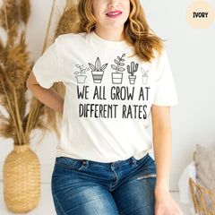 Comfort Colors® We All Grow At Different Rates Shirt, Teacher Appreciation Gift, Kindergarten Shirt, Special Education Teacher Tees